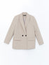 LC Waikiki Women's Straight Long Sleeve Gabardine Blazer Jacket